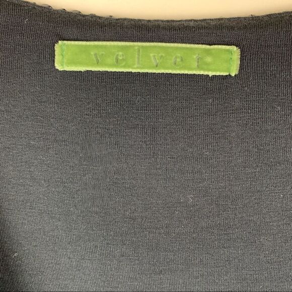 VELVET Black Sequined Cap Sleeve V-Neck Cocktail Dress M‎ - Picture 6 of 14